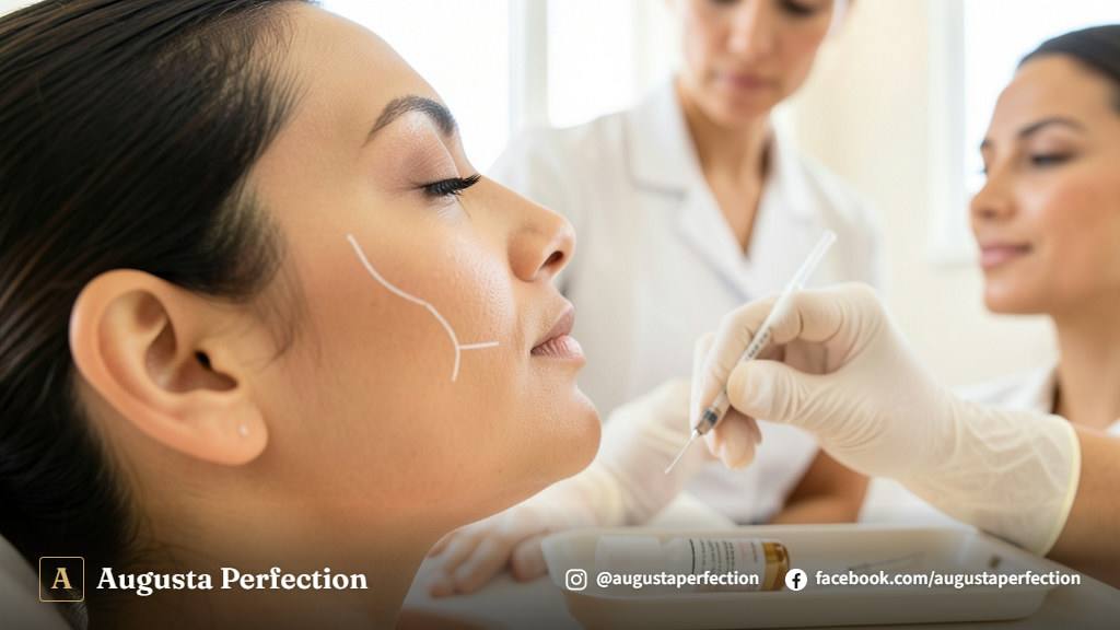 Consultório de estética avançada preparado para procedimento de bioestimulador de colágeno em Jaú.