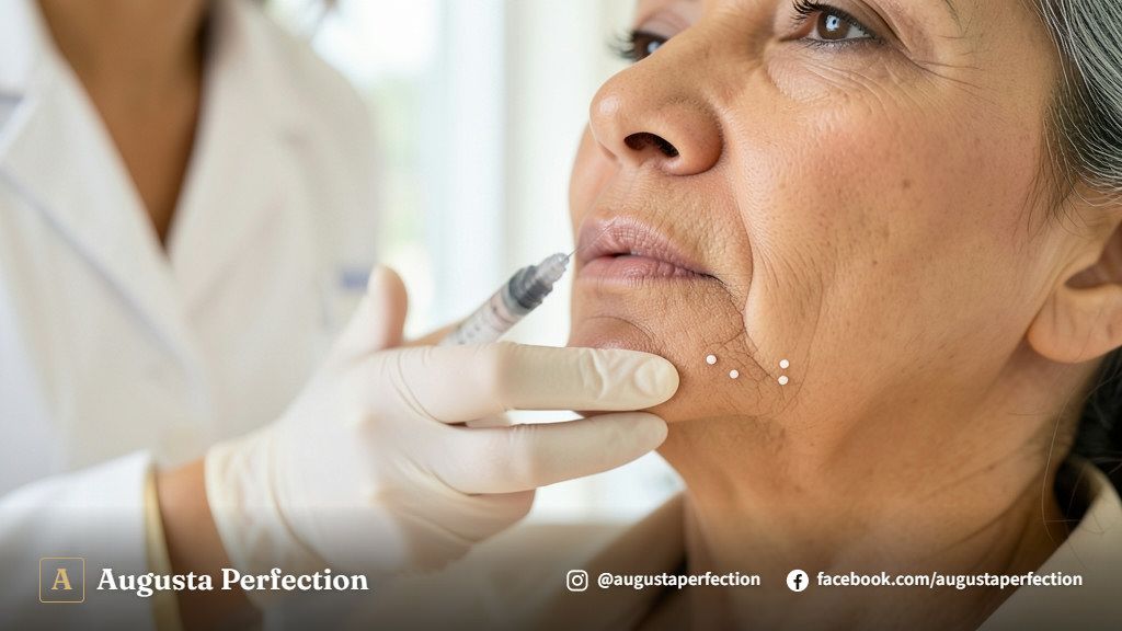 Especialista em estética preparando procedimento seguro de reversão em ambiente clínico premium.