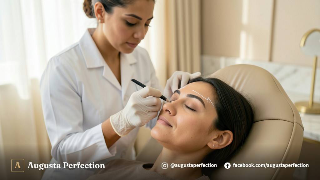 Especialista preparando materiais para procedimento de microshading em clínica de estética em Jundiaí.