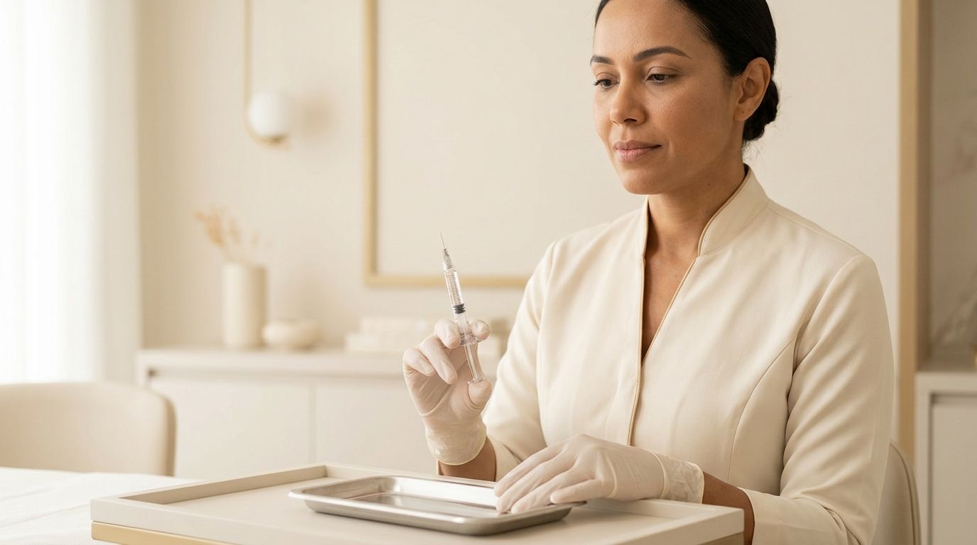 Consultório de estética avançada no Cambuí em Campinas preparado para procedimento de preenchimento facial.