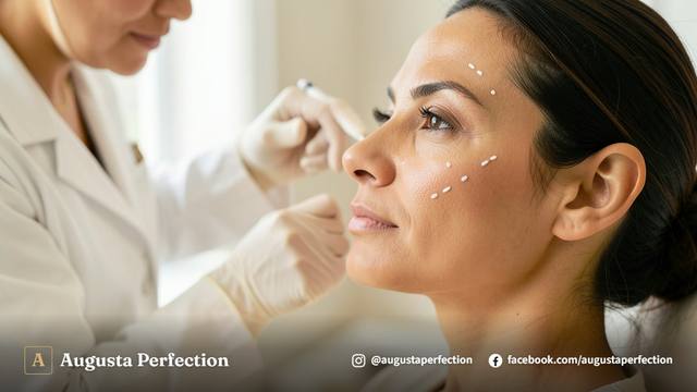 Profissional de estética em clínica em Jaú preparando procedimento de harmonização facial com segurança.