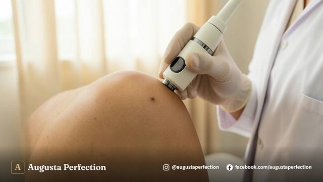 Ambiente de clínica estética elegante e higienizado preparado para procedimentos de cuidados com a pele.