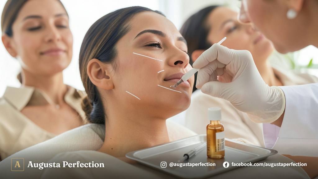 Atendimento profissional para tratamento com bioestimulador de colágeno na clínica estética em Campinas.