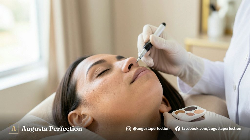 Ambiente aconchegante de clínica estética especializada para avaliação de tratamentos na região periocular.