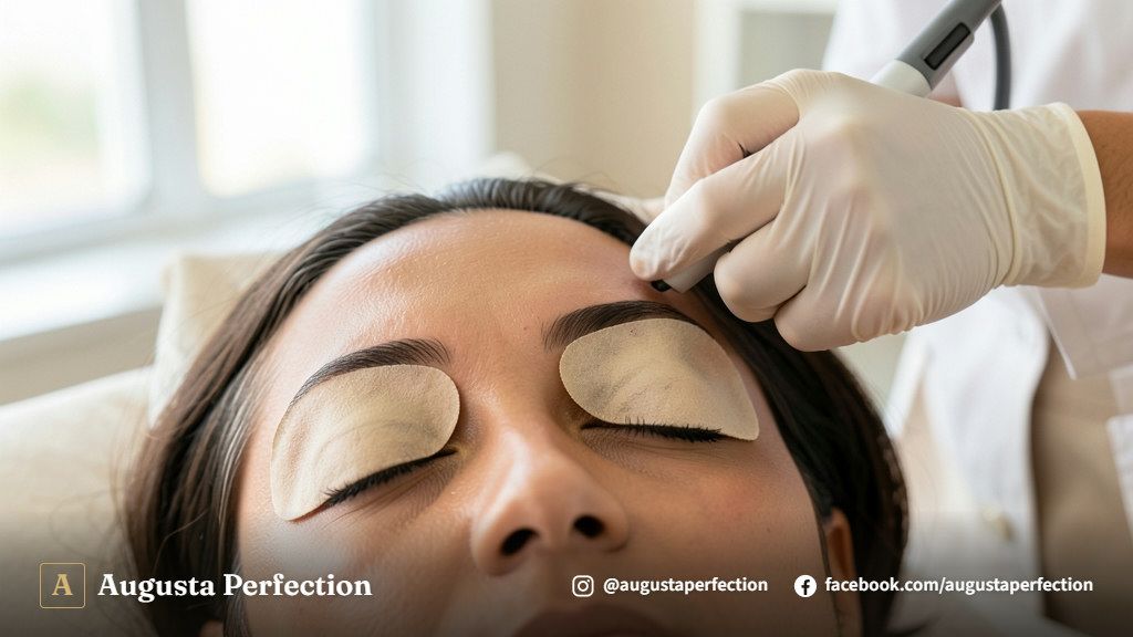 Equipamento de despigmentação a laser em sala de atendimento de clínica estética premium em Bauru