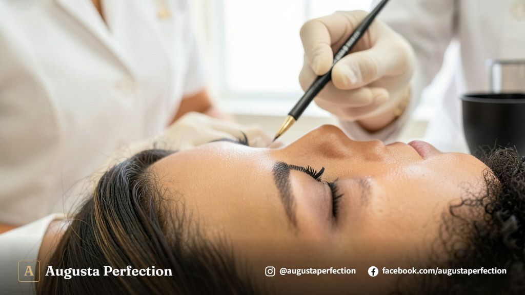 Micropigmentação de Delineado: Micropigmentação de Delineado Cor Natural em Pele Negra