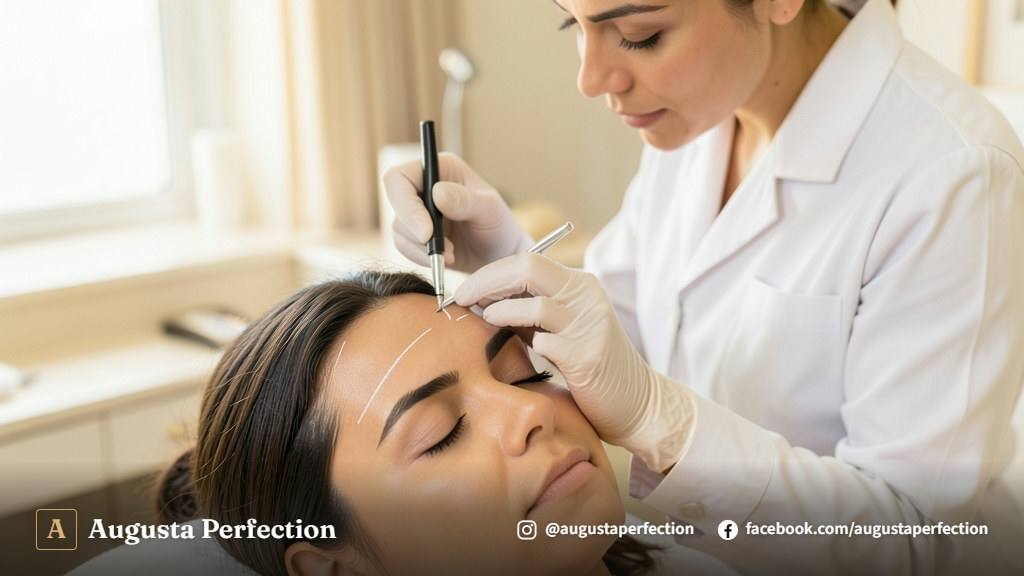 Profissional de estética em ambiente higienizado preparando instrumentos para aplicação de Microshading em Jaú.