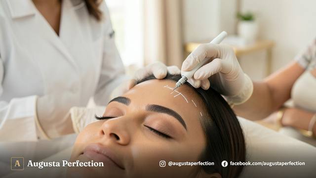 Materiais esterilizados e pigmentos certificados para procedimento seguro de microshading em clínica estética.