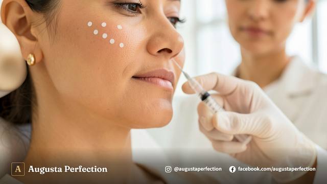 Profissional preparando procedimento estético de reversão facial em clínica higienizada e moderna.