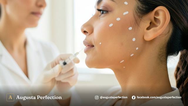 Ambiente de clínica de estética avançada em Bauru preparado para procedimento de preenchimento mandibular.
