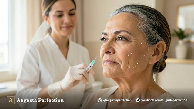 Consulta sobre complicações e cuidados pós-procedimento de preenchimento facial em clínica de estética.