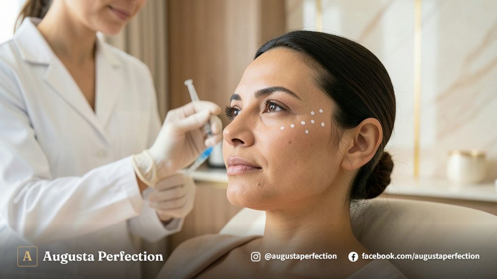 Consultório de estética médica moderno preparando procedimento facial com total higiene e segurança.