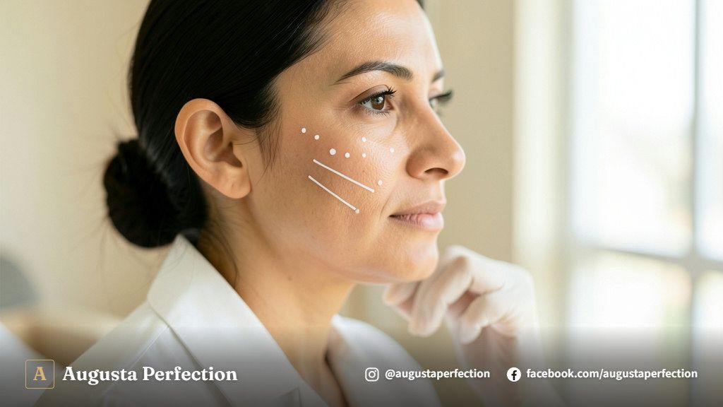 Profissional de estética preparando atendimento em clínica moderna e acolhedora