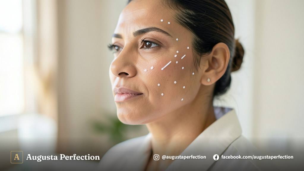 Especialista preparando procedimento estético facial em ambiente acolhedor e profissional.
