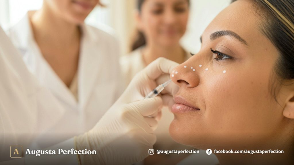 Consulta de avaliação estética para rinomodelação em ambiente clínico seguro e profissional.