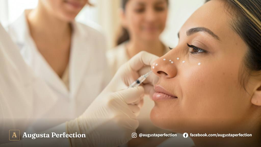 Consulta de avaliação estética para rinomodelação em ambiente clínico seguro e profissional.